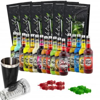 Gastro Cocktail Set - 17 Sorten, Shaker + Ausgiesser