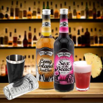 Cocktail Set - Shaker, Gläser, Sex on the Beach + Long Island
